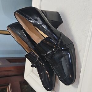 Antonio Melani Black Leather Women's Loafers Size 10M